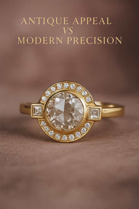 Image: Historical timeline visualization showing rose cut jewelry from 1500s Georgian pieces through Victorian era to modern revival pieces, with brilliant cut development milestone markers - Understanding style evolution for informed aesthetic choices