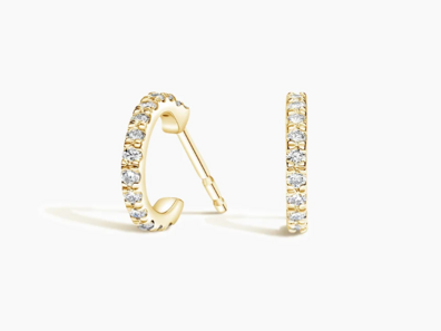 Pavé Lab Diamond Huggie Earrings (15 ct. tw.) in 18K Yellow Gold
