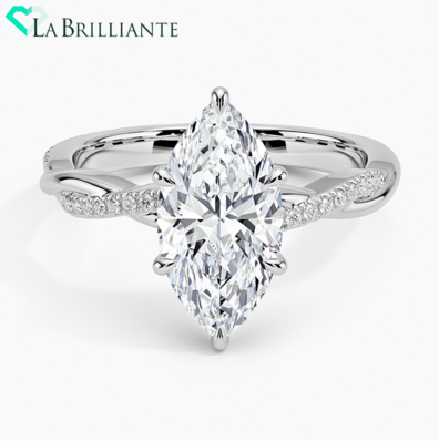 Petite Twisted Vine Diamond Ring (18 ct. tw.) in 18K White Gold