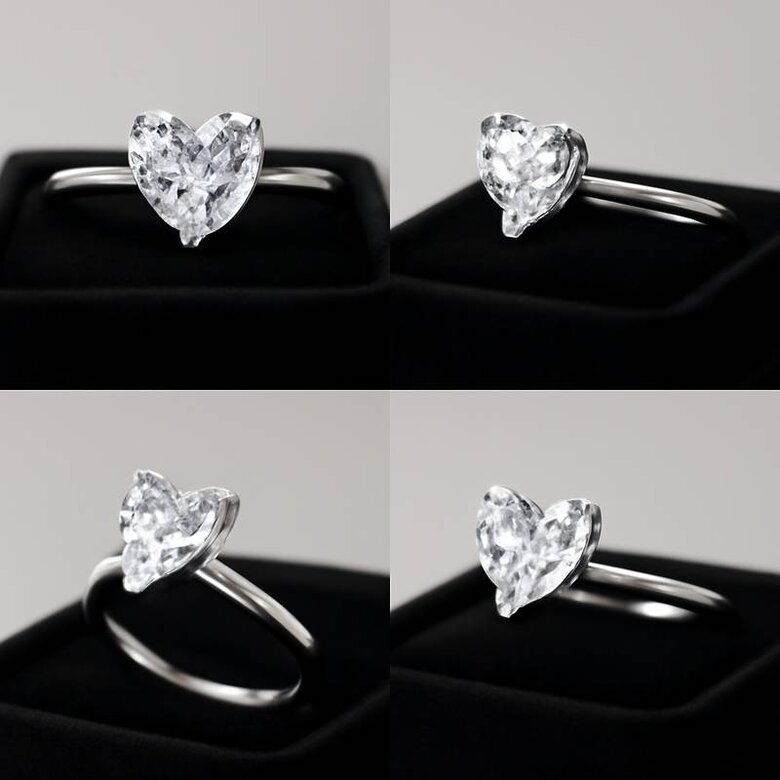 Image: Heart Diamond Social Media Photography Guide - Multiple angles and lighting setups showing how heart diamonds photograph for maximum social media impact