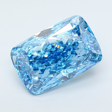 Lab grown diamond Cushion 24ct Fancy Vivid Blue