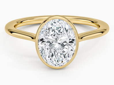 Petite Luna 1.5mm Bezel Ring in 18K Yellow Gold