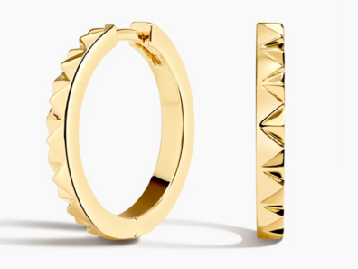 Sol Hoop Earrings in 14K Yellow Gold