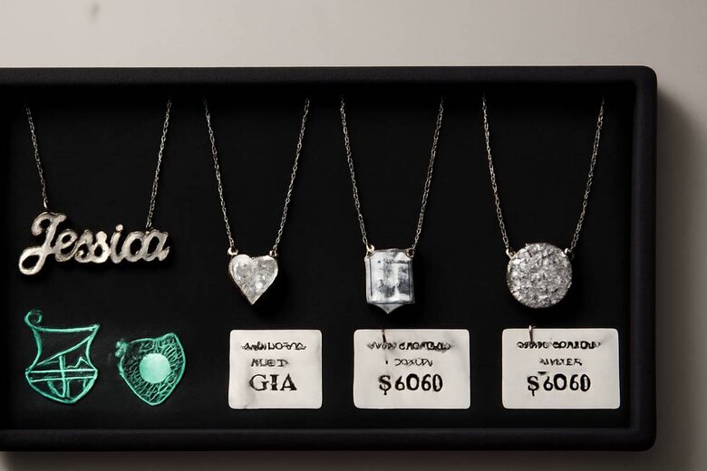 Image: Custom Lab-Grown Diamond Necklace Design Gallery - Side-by-side comparison showing celebrity-inspired designs, personalization options, and certification standards with pricing transparency