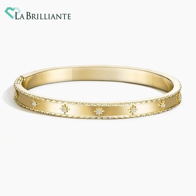 Lab Diamond Sol Starburst 6.5 In. Bracelet in 14K Yellow Gold