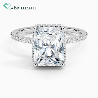 Gala Lab Diamond Engagement Ring in 18K White Gold