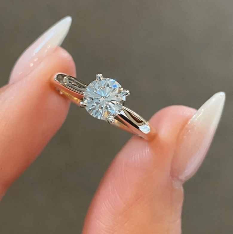 Diamants de taille ronde cultivés en laboratoire