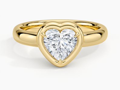 Andrea Bezel Prong Ring in 18K Yellow Gold