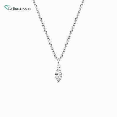 Isla Lab Diamond Pendant in Silver