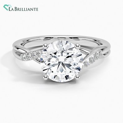 Chamise Lab Diamond Engagement Ring in 18K White  Gold