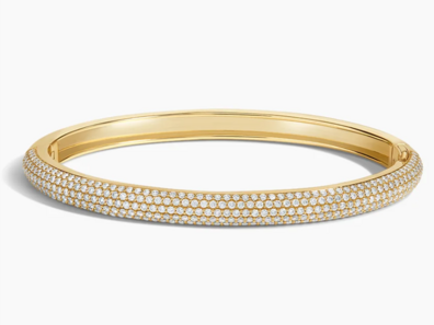 Lab Diamond Tube Bangle Bracelet (2 3_8 ct. tw.) in 14K Yellow Gold