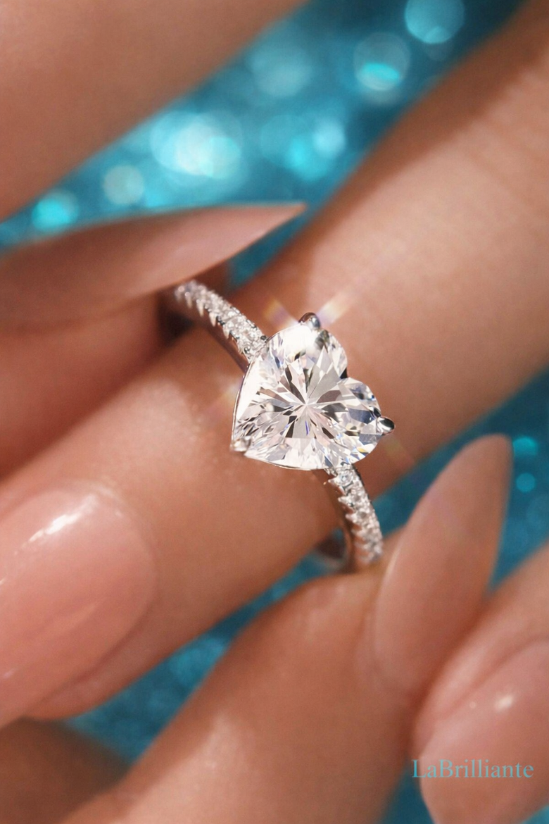 Stunning Heart Lab Grown Diamond Engagement Ring Collection - Celebrity-Inspired Romance Meets Ethical Luxury