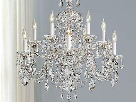Chandelier adorned with crystals and diamonds