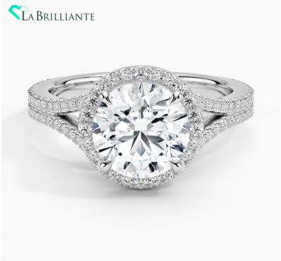 Fortuna Halo Diamond Ring (12 ct. tw.) in 18K White Gold