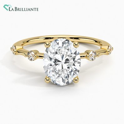 Aimee Lab Diamond Engagement Ring in 18K Yellow Gold
