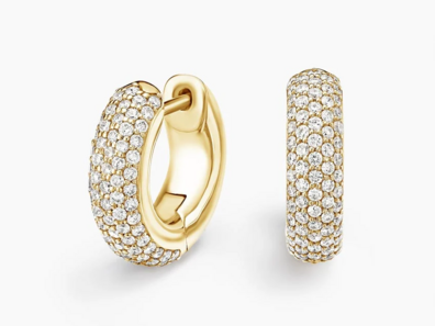 Lab Diamond Tube Huggie Earrings (23 ct. tw.) in 14K Yellow Gold