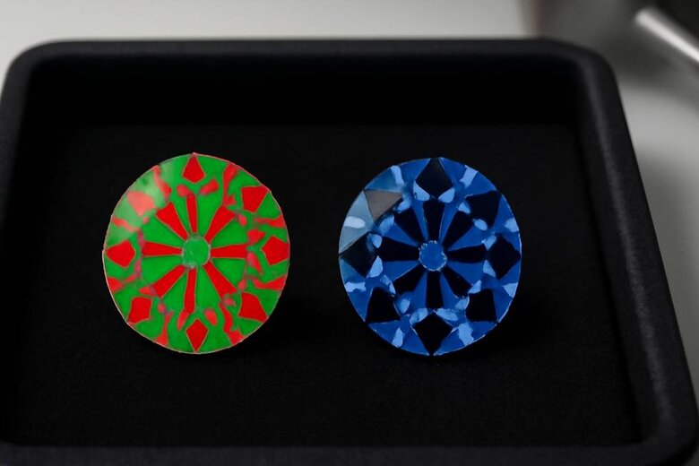 Image: ASET imaging comparison showing two diamonds with identical GIA grades but dramatically different light performance patterns - Reveals why buyers cannot rely solely on cut grades and need advanced imaging for accurate assessment