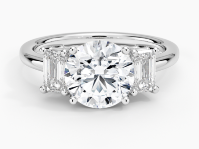 Luxe Rhiannon Three Stone Diamond Ring (3_4 ct. tw.) in 18K White Gold