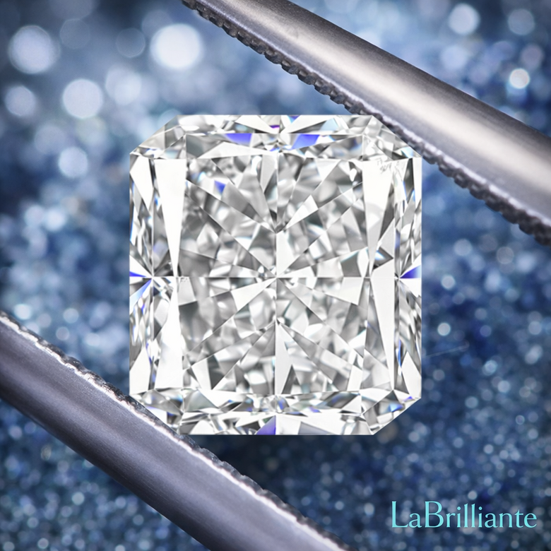 Actual Size Radiant Diamond Comparison on Hand - Real-scale photography showing 1-carat vs 3-carat radiant diamonds on an actual hand to demonstrate the dramatic visual impact difference