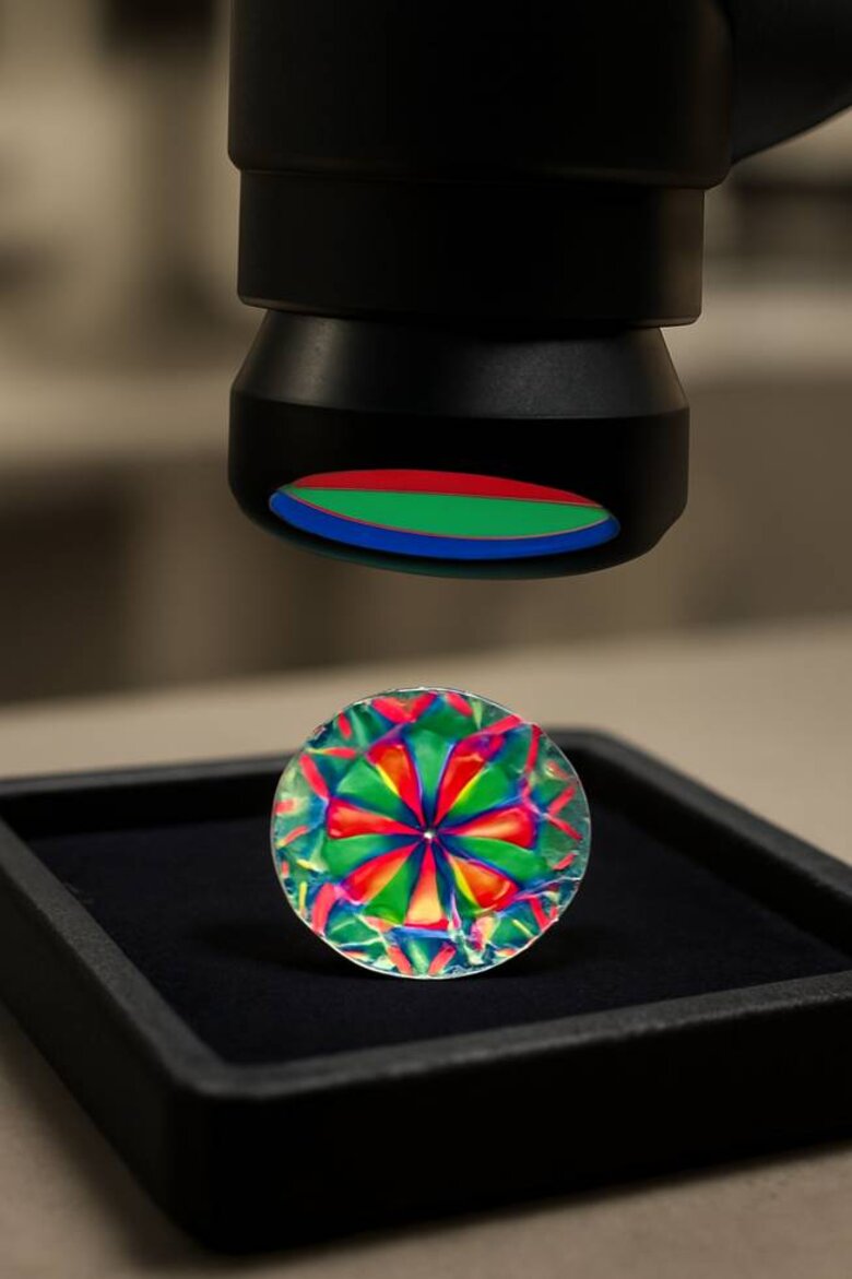 Image: ASET Imaging Analysis Revealing Diamond Light Leakage Patterns - Professional Detection Tool for Optimal Brilliance