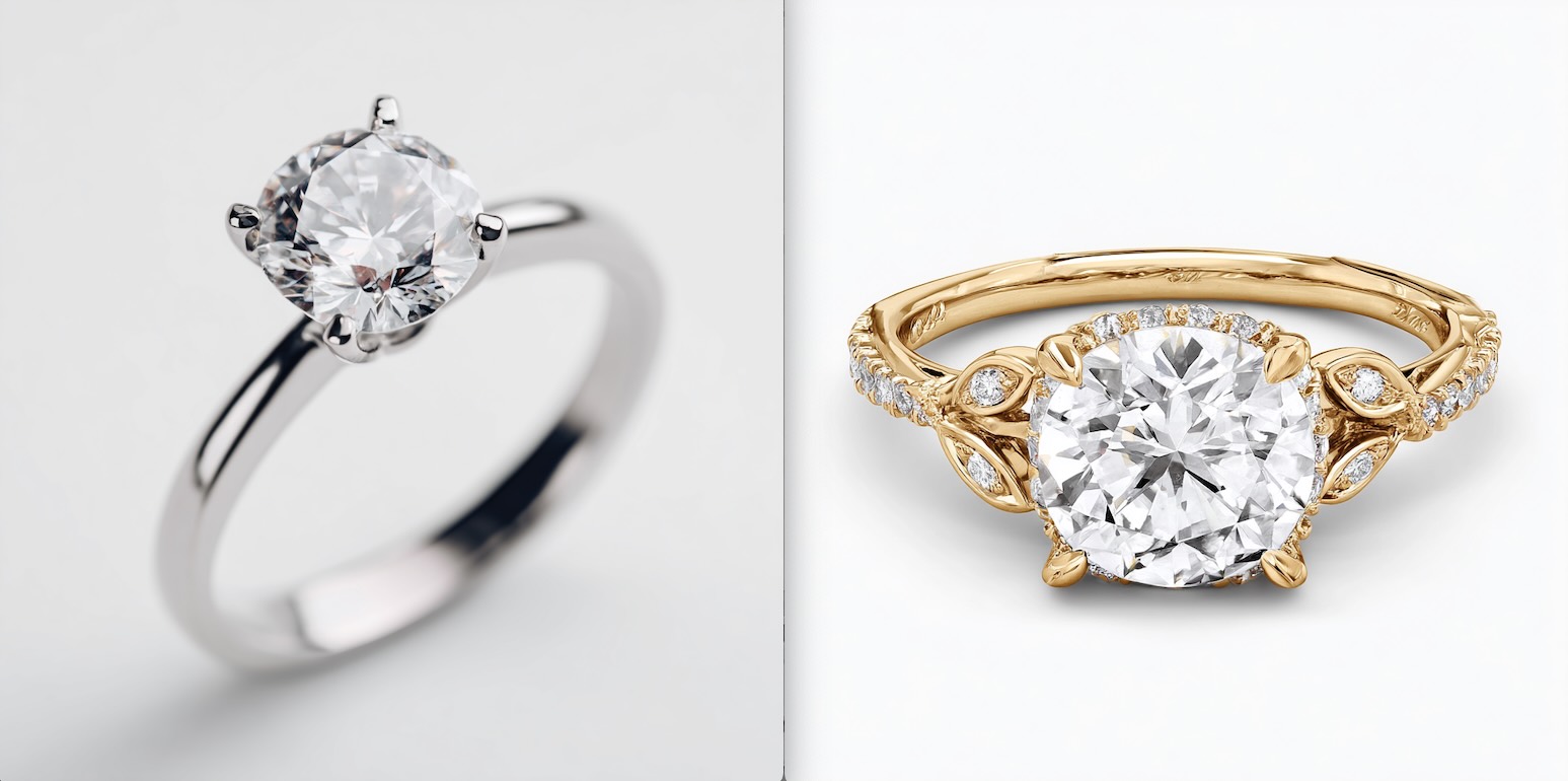 Custom Lab-Grown Diamond Ring Design Process - From personal love story consultation through 3D CAD visualization to handcrafted engagement ring, showcasing direct manufacturer savings and celebrity-quality results